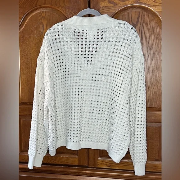 H&M Cream Knit Cardigan Sweater - Picture 2 of 2